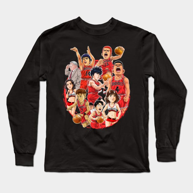 Slam Dunk black Long Sleeve T-Shirt by KZDENG